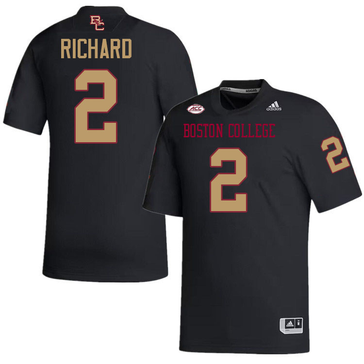 Turbo Richard Jersey,#2 Turbo Richard Boston College Eagles Football Jersey,Uniforms-Black  Turbo Richard Jersey,#2 Turbo Richard Boston College Eagles Football Jersey,Uniforms-Black